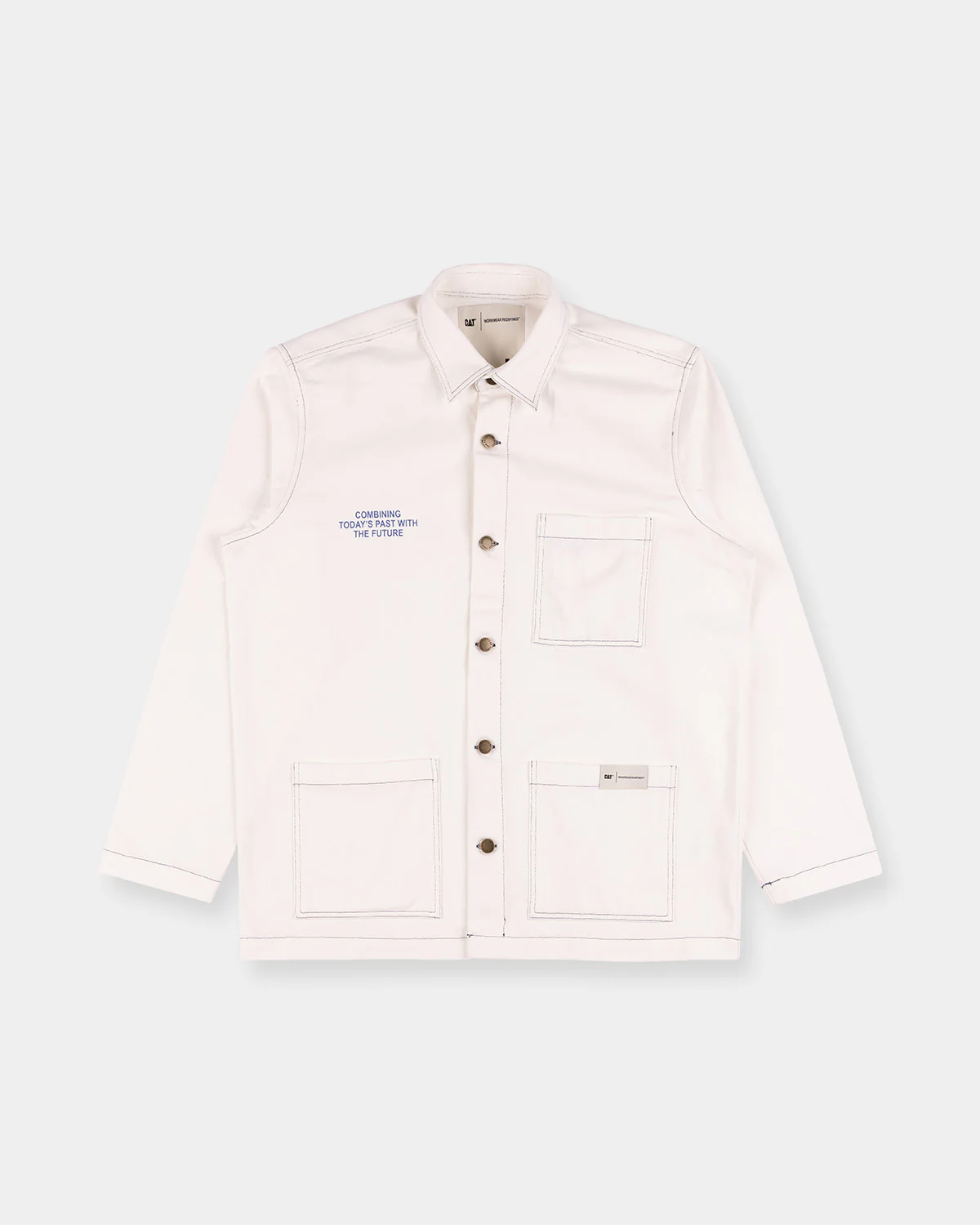 BULL DENIM OVERSHIRT WITH CONTRAST STITCH