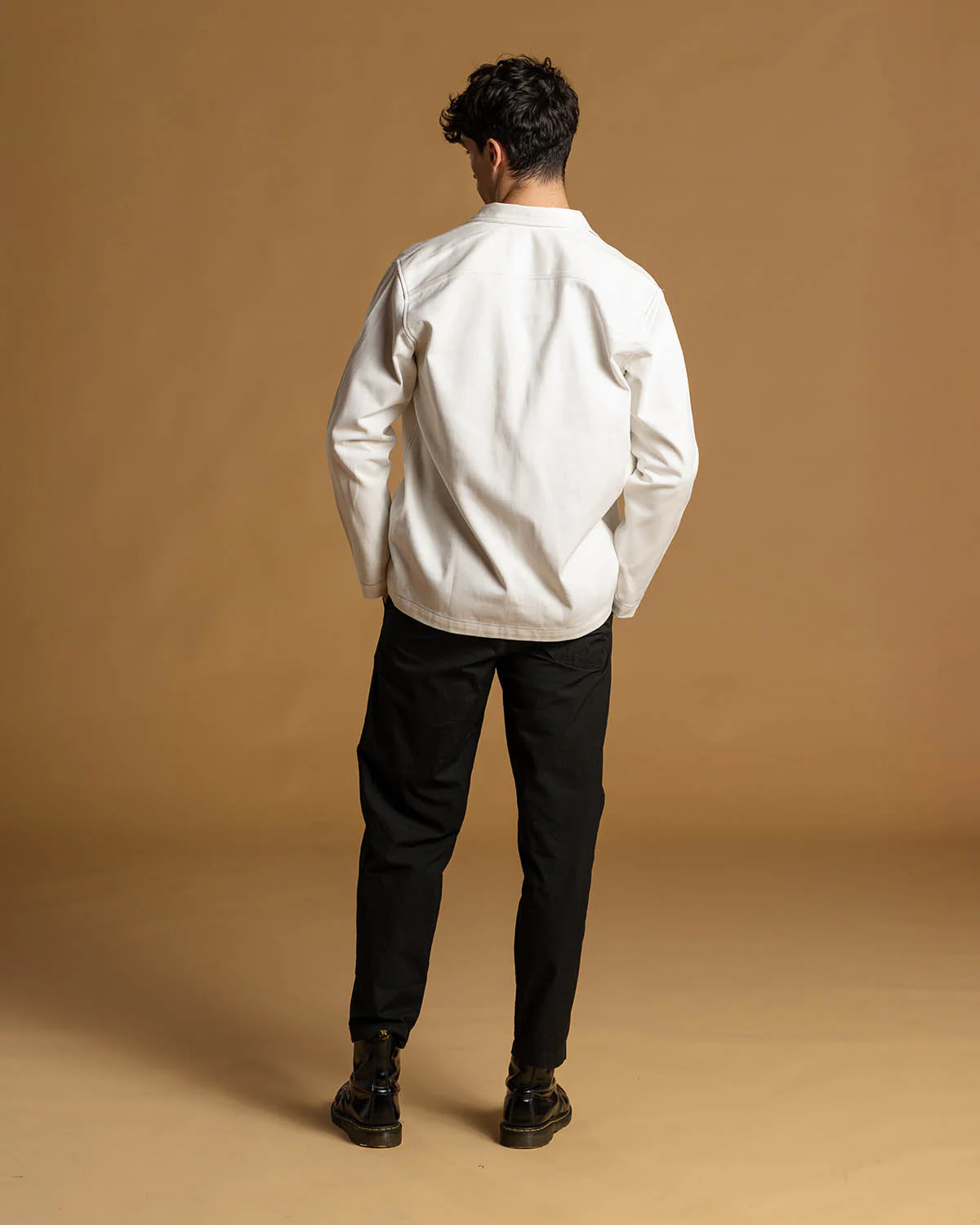 BULL DENIM OVERSHIRT WITH CONTRAST STITCH - Image 5