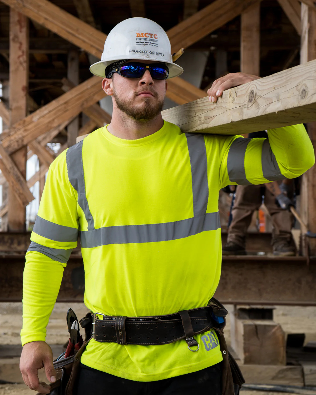 MEN'S LONG SLEEVE HI-VIS CLASS III T-SHIRT - Image 3